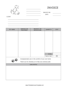 Mobile Veterinarian Invoice