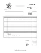 Party Supplies Rental Invoice