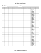 Video Or Audio Ad Placement Record