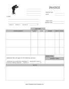 Videographer Invoice